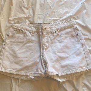 White Jean Shorts